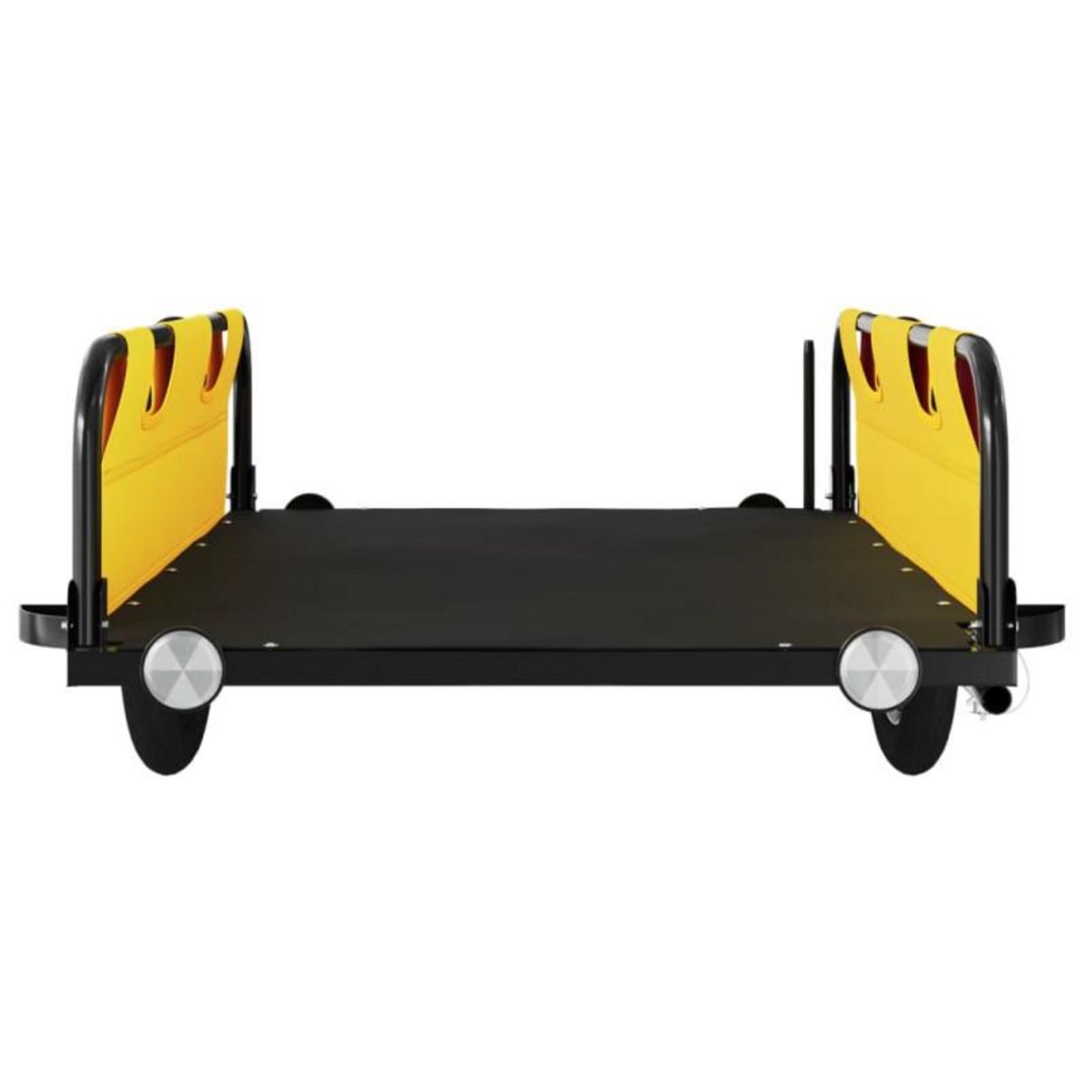 VIDAXL Remorque de vélo jaune tissu oxford et fer