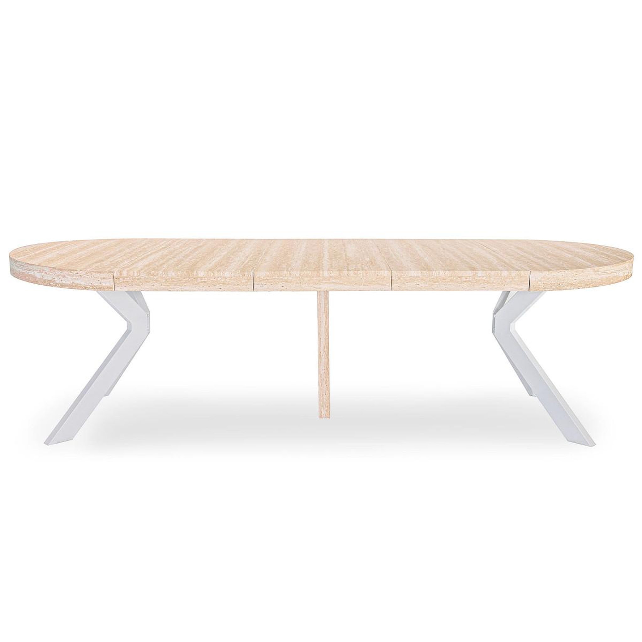 Voir la diapositive 4 : Paris Prix Table à manger extensible  zefane  110-260cm beige & blanc