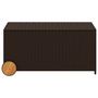 Voir la diapositive 4 : VIDAXL Boîte de rangement de jardin et roues marron 190L poly rotin