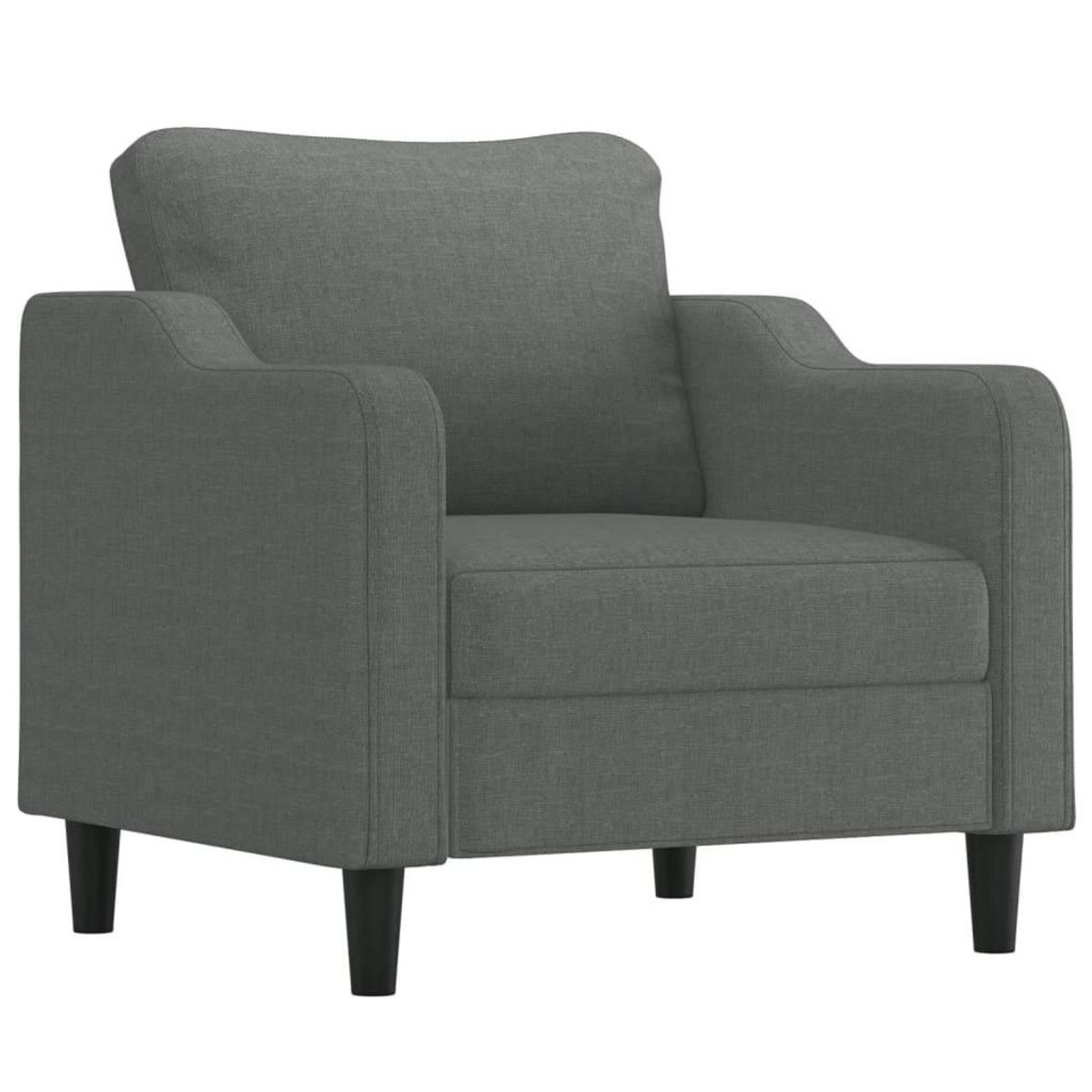 VIDAXL Fauteuil Gris fonce 60 cm Tissu