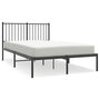 Voir la diapositive 1 : VIDAXL Cadre de lit metal sans matelas avec tete de lit noir 120x190cm
