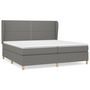 Voir la diapositive 2 : VIDAXL Sommier a lattes de lit avec matelas Gris fonce 200x200cm Tissu