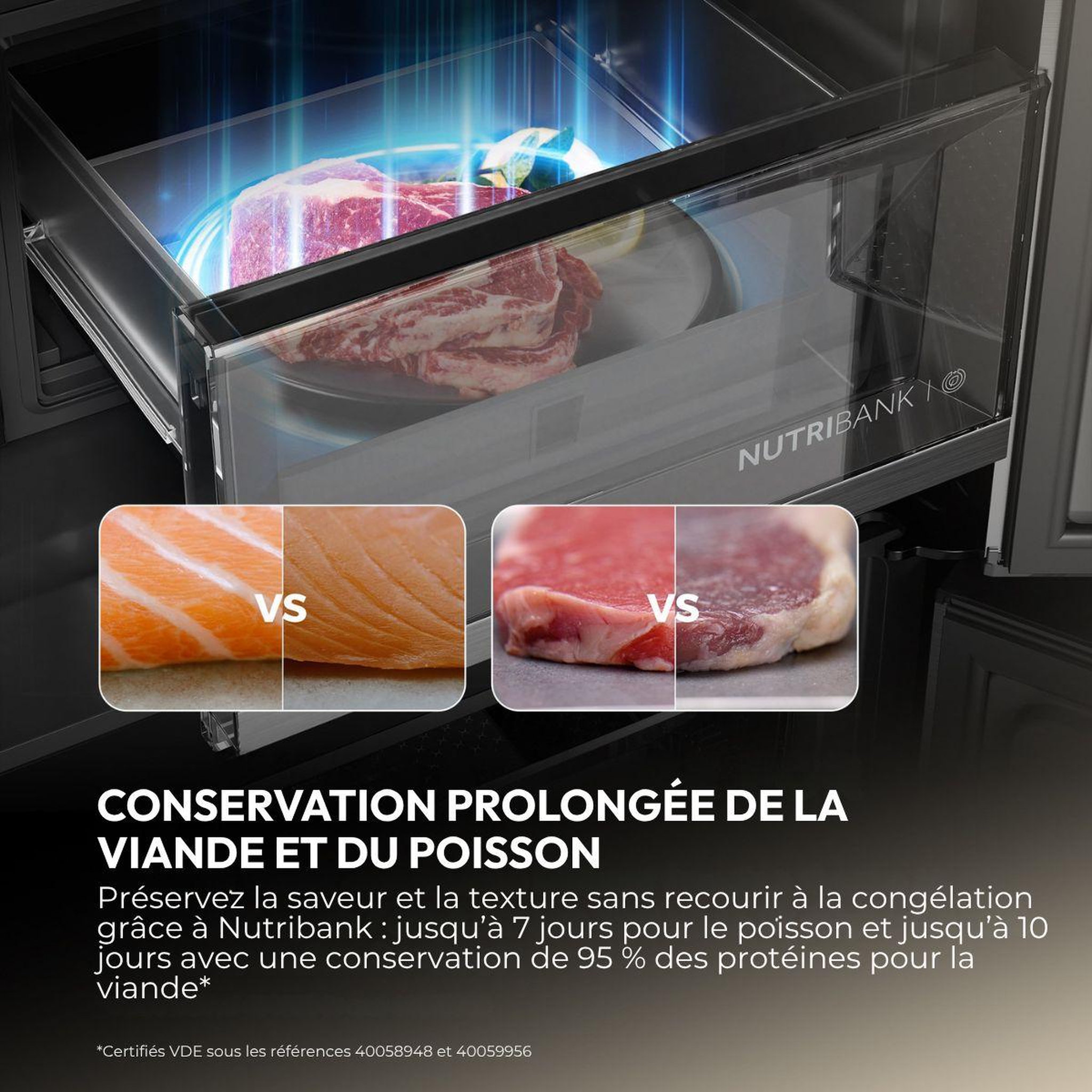 Voir la diapositive 4 : HAIER Réfrigérateur multi portes hcw99f18dimb nutribank