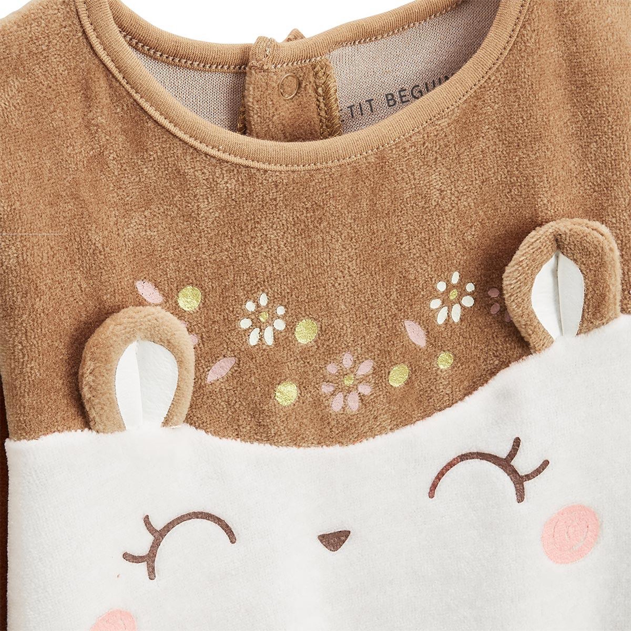 Voir la diapositive 2 : Petit Béguin Lot de 2 pyjamas enfant 2 pièces en velours chincha