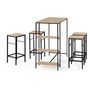Voir la diapositive 1 : Table haute mange debout avec étagères style industriel 110 cm HOUSTON
