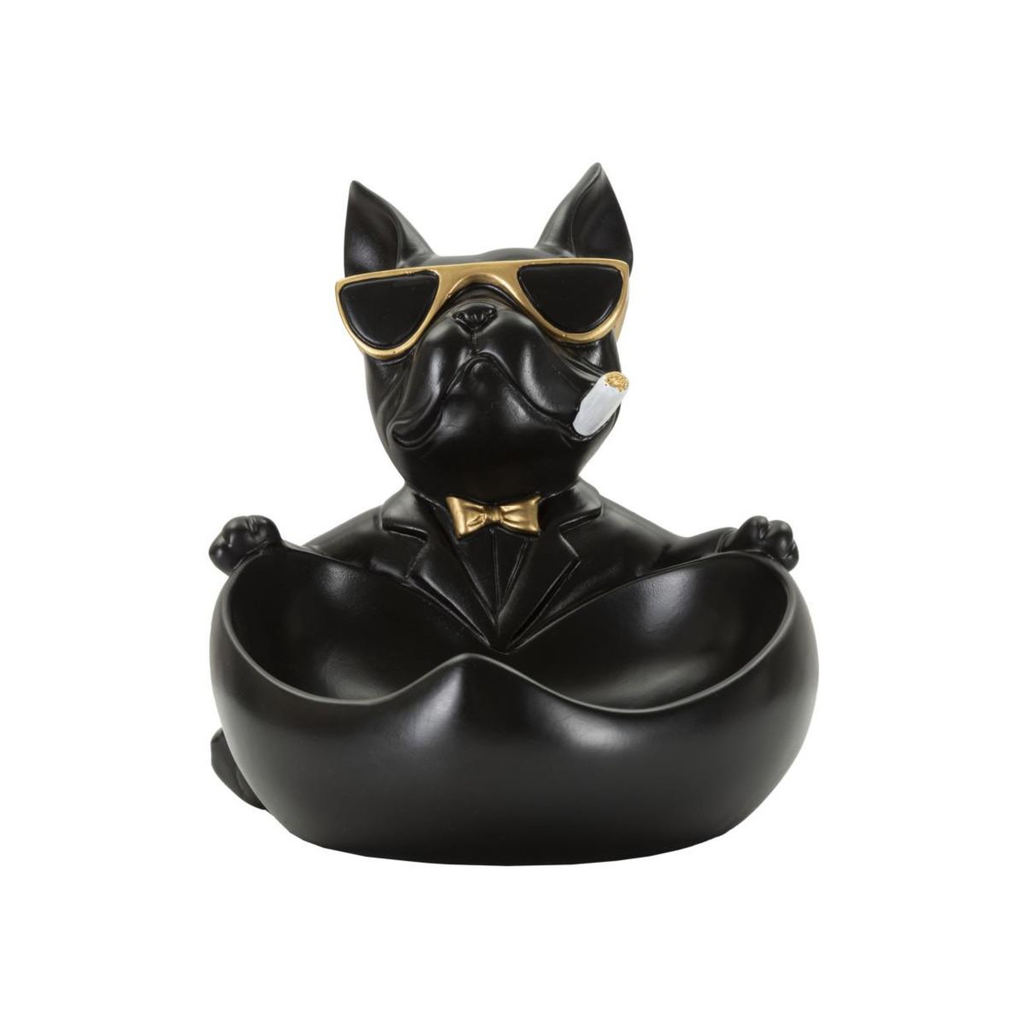 Voir la diapositive 2 : Paris Prix Vide-poche statuette chien  dog ball  20cm noir