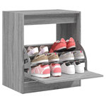 VIDAXL Armoire a chaussures sonoma gris 60x42x69 cm bois d'ingenierie