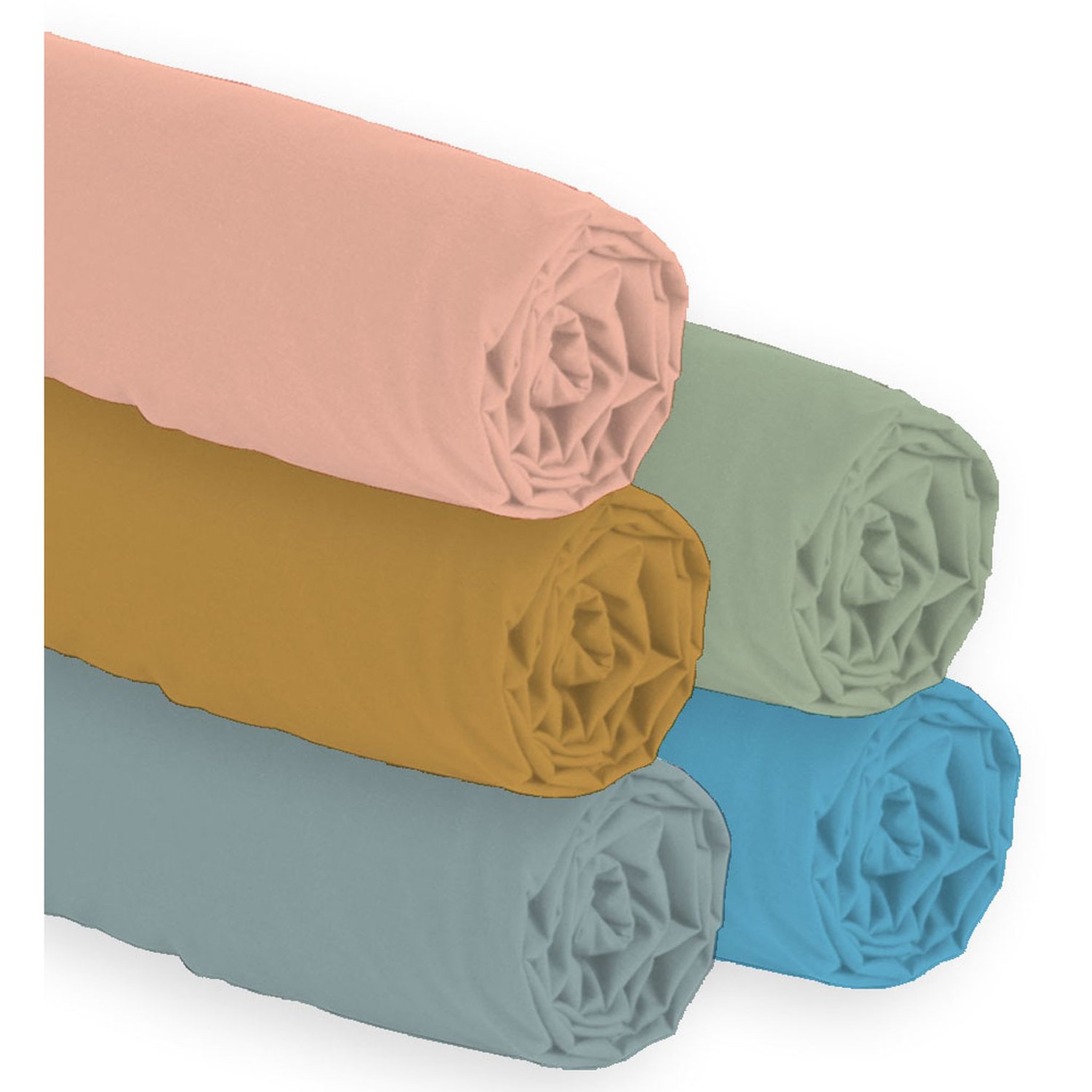 Voir la diapositive 1 : Drap housse uni en polycoton 51 fils 