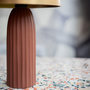 Voir la diapositive 3 : MAISON PAVANE Lampe en métal terracotta et doré-Joy