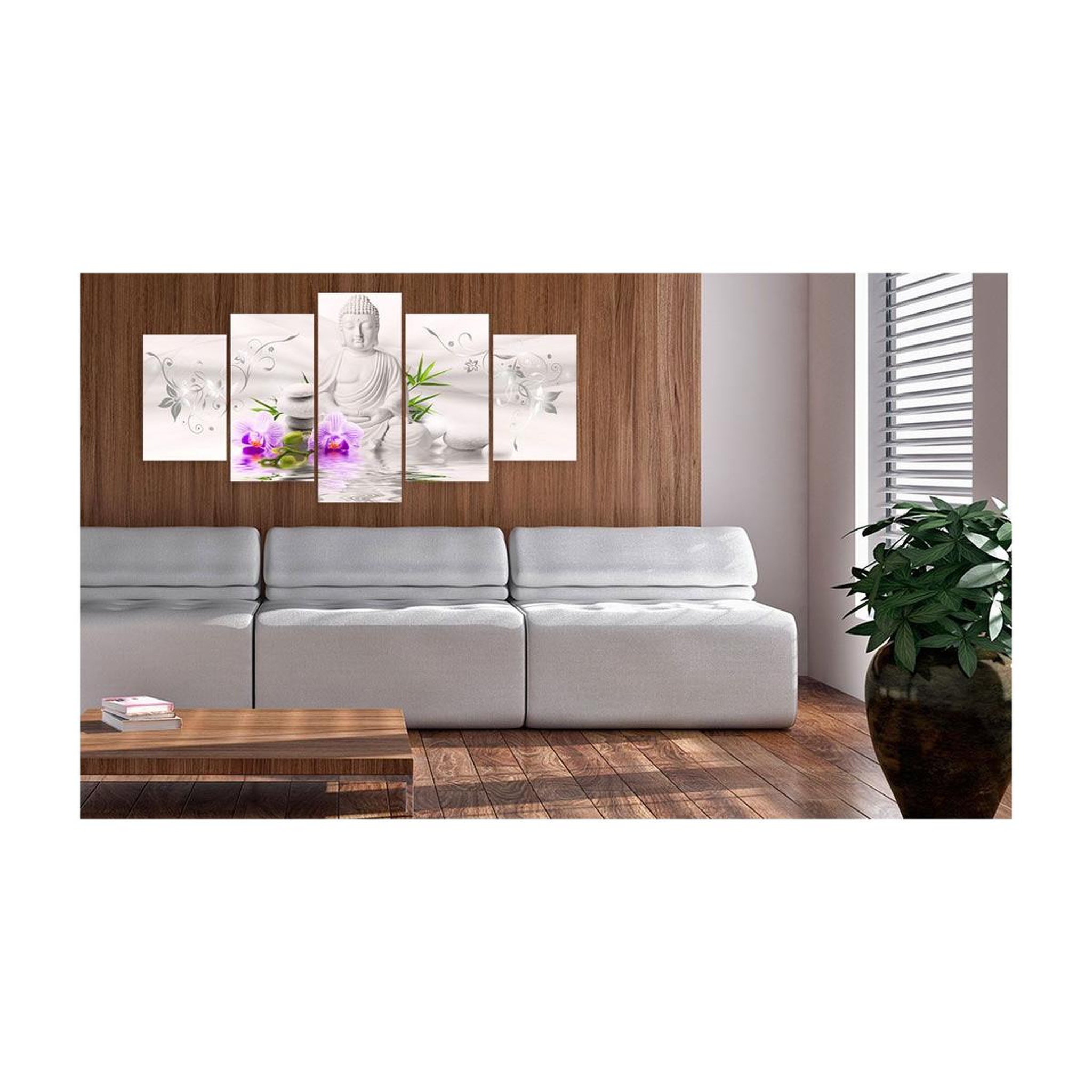 Voir la diapositive 2 : Paris Prix Tableau imprimé  white buddha