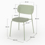 Voir la diapositive 4 : Rendez vous déco Lot de 2 chaises de jardin empilables Géa en plastique vert pastel-Géa