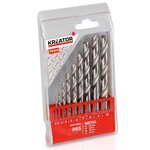 KREATOR Coffret de 10 forets métal HSS Kreator Coffret 10 forets HSS Coffret 10 forets HSS