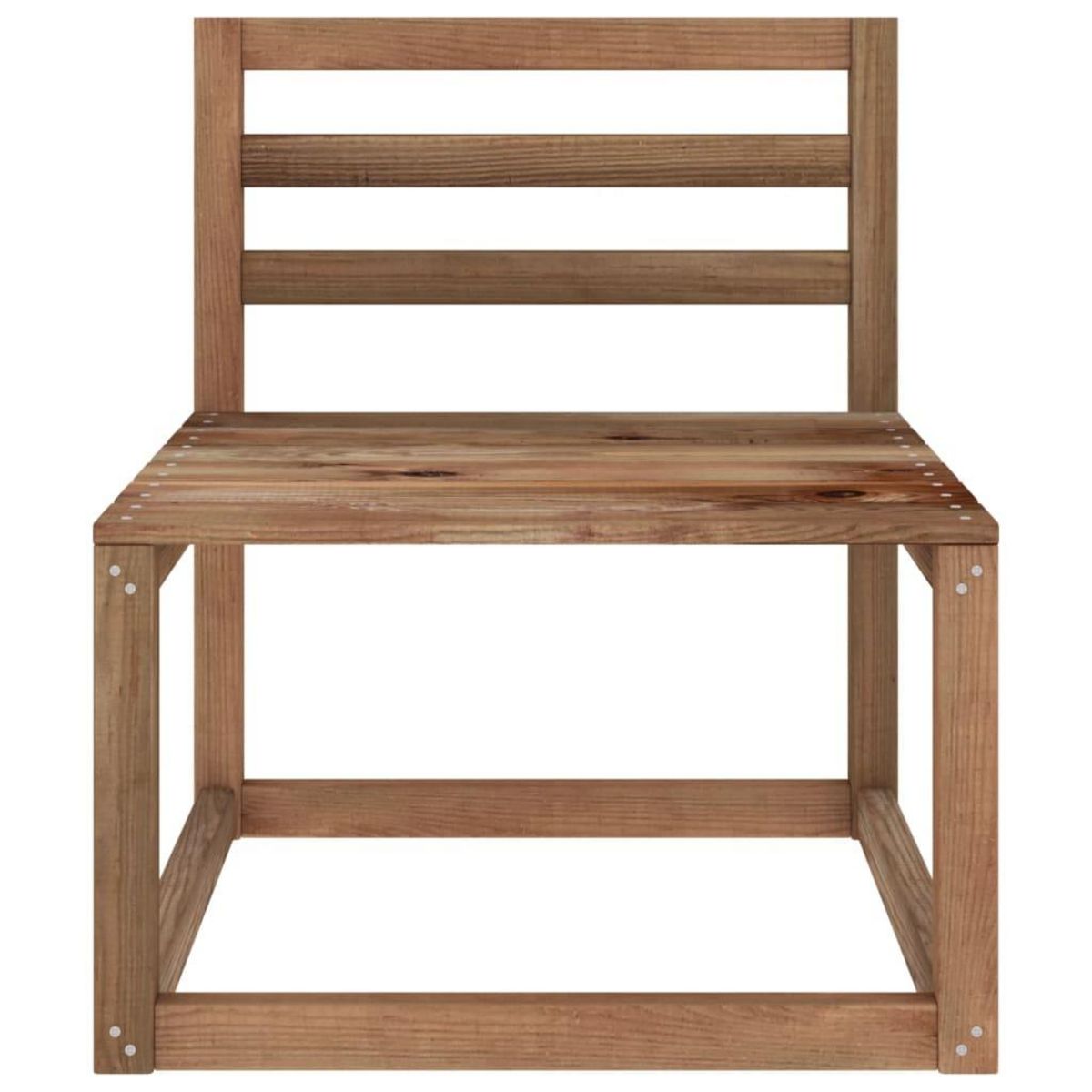 VIDAXL Salon de jardin 2 pcs Marron Bois de pin impregne