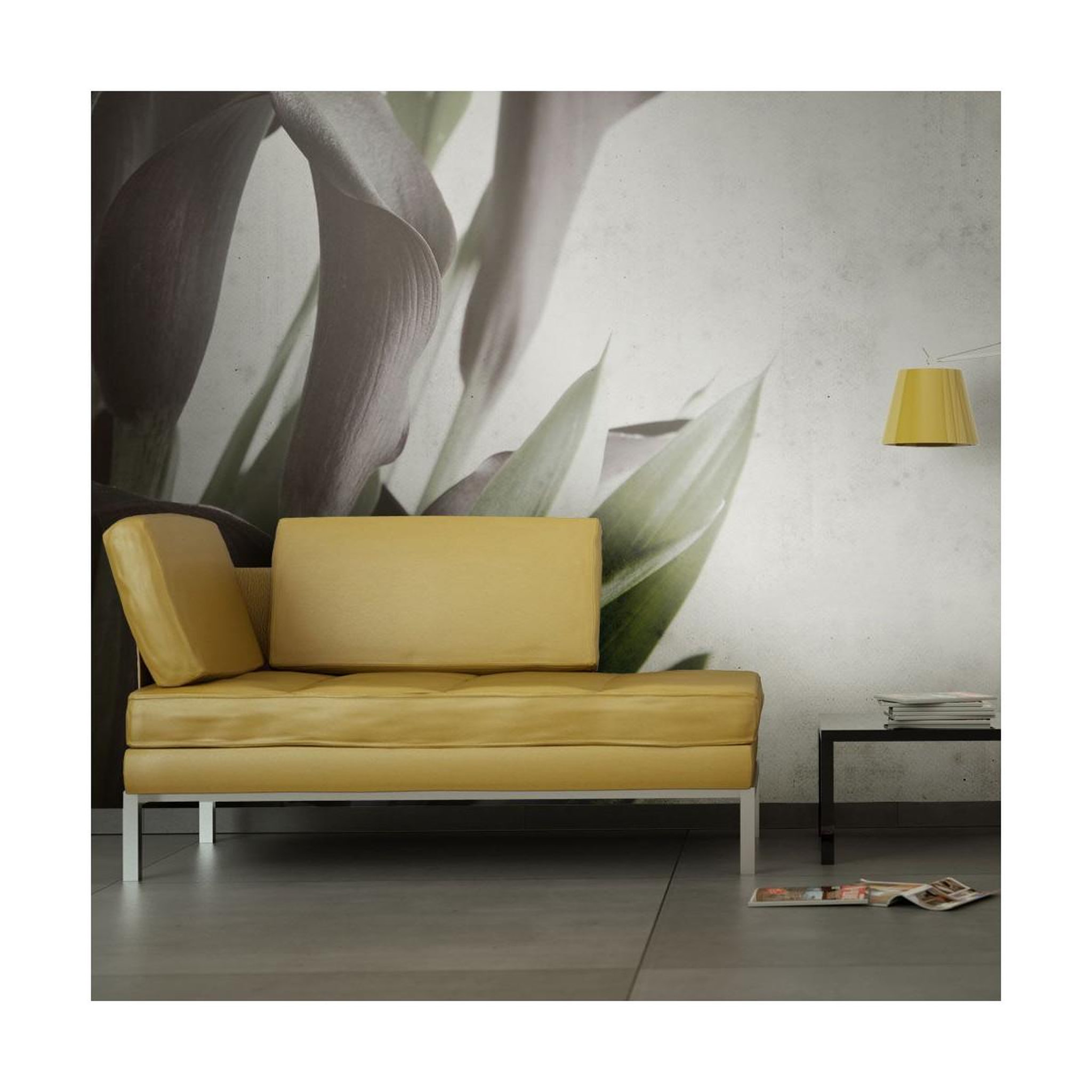 Paris Prix Papier peint  fleurs calla violet foncé vintage. Coloris disponibles : Multicolore