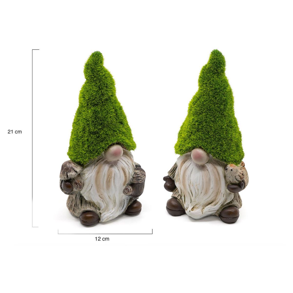 Inkazen Lot de 2 nains de jardin