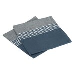 ATMOSPHERA Lot de 2 Serviettes de Table  Dolly  40x40cm Bleu Canard