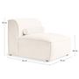 Voir la diapositive 5 : BEST MOBILIER Felix - module d'assise sans accoudoirs en tissu texturé
