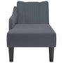Voir la diapositive 4 : VIDAXL Fauteuil long avec accoudoir droit gris fonce velours