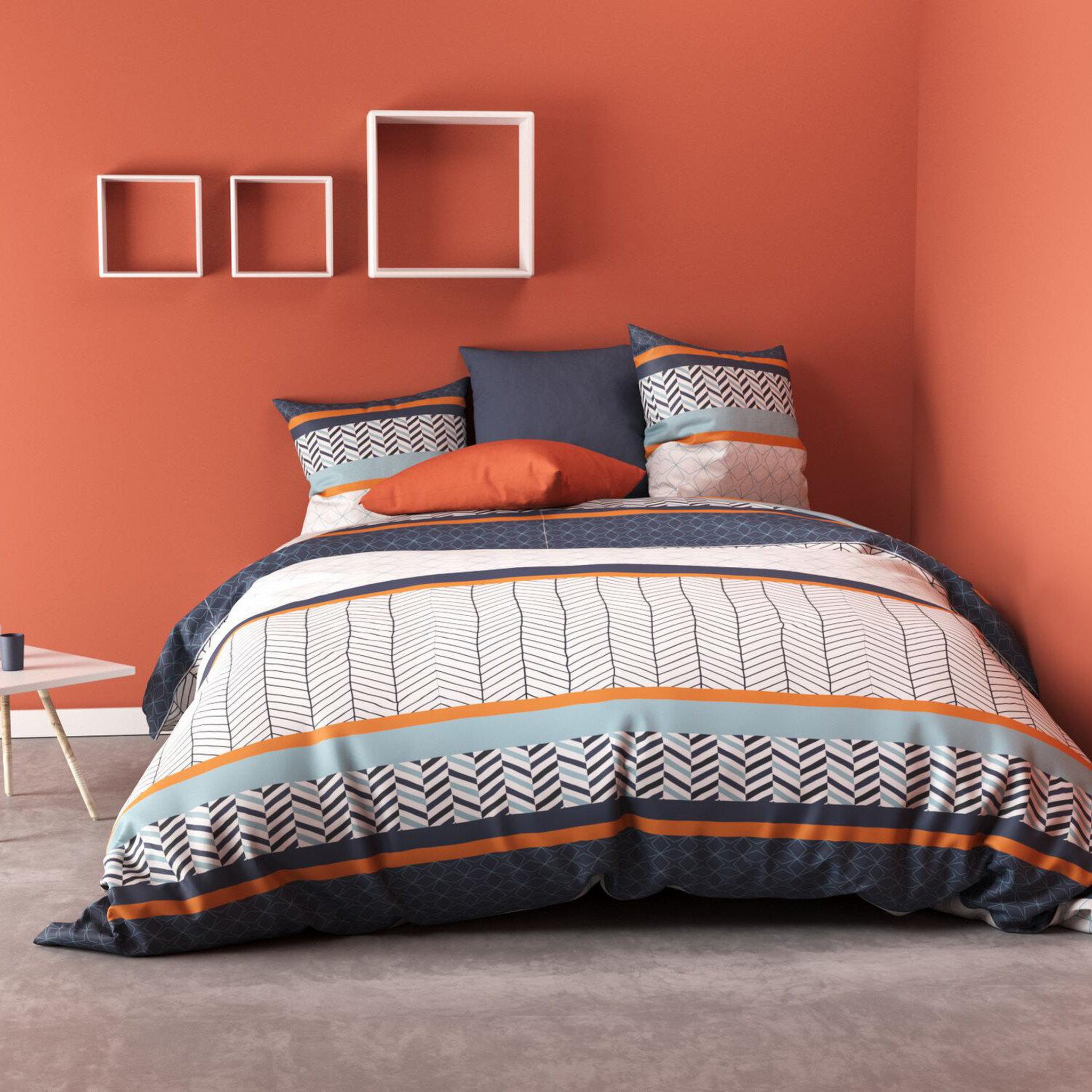Voir la diapositive 1 : Les Ateliers du Linge Parure housse de couette 100%polyester gospy