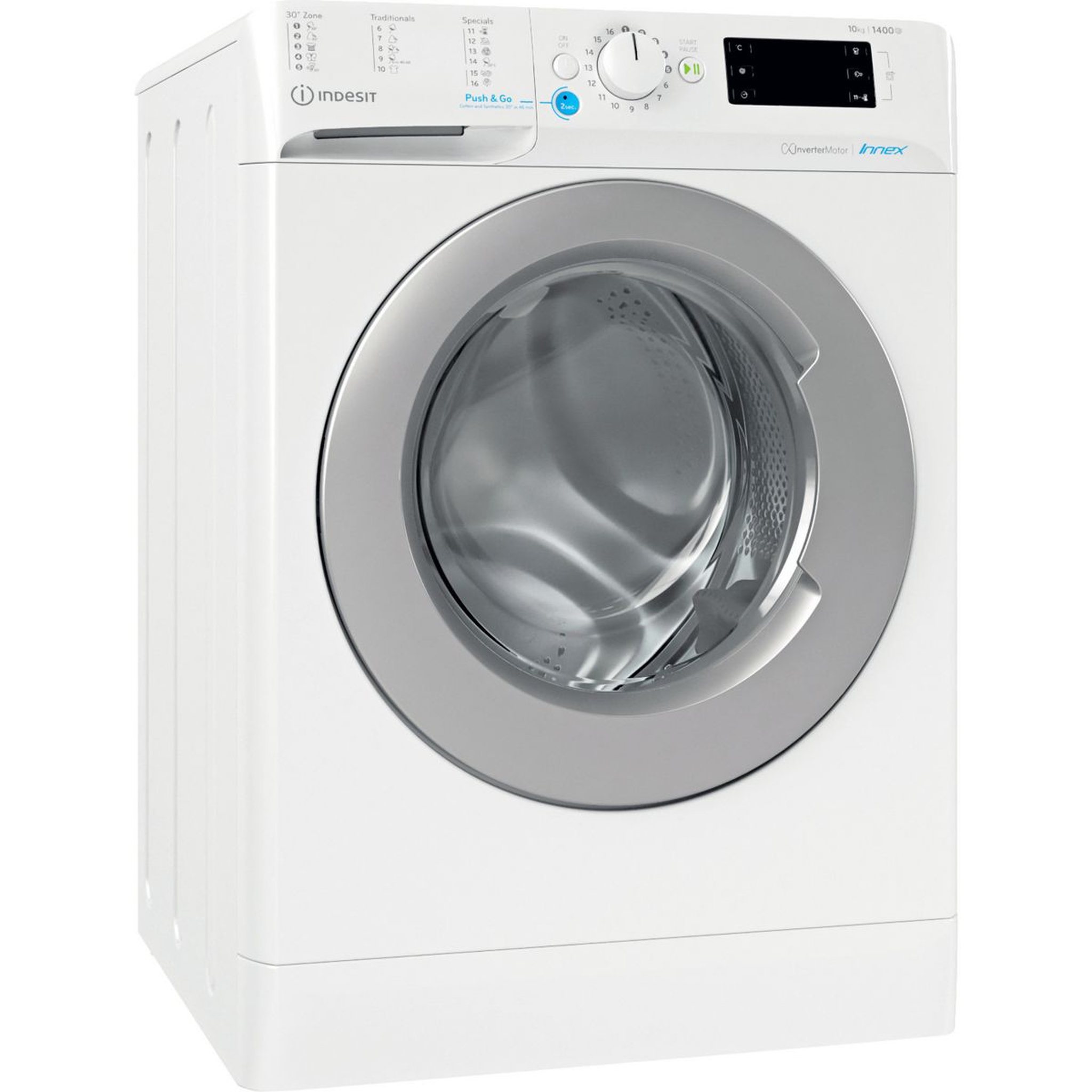 Voir la diapositive 1 : Indesit Lave linge hublot BWE101485XWSEUN