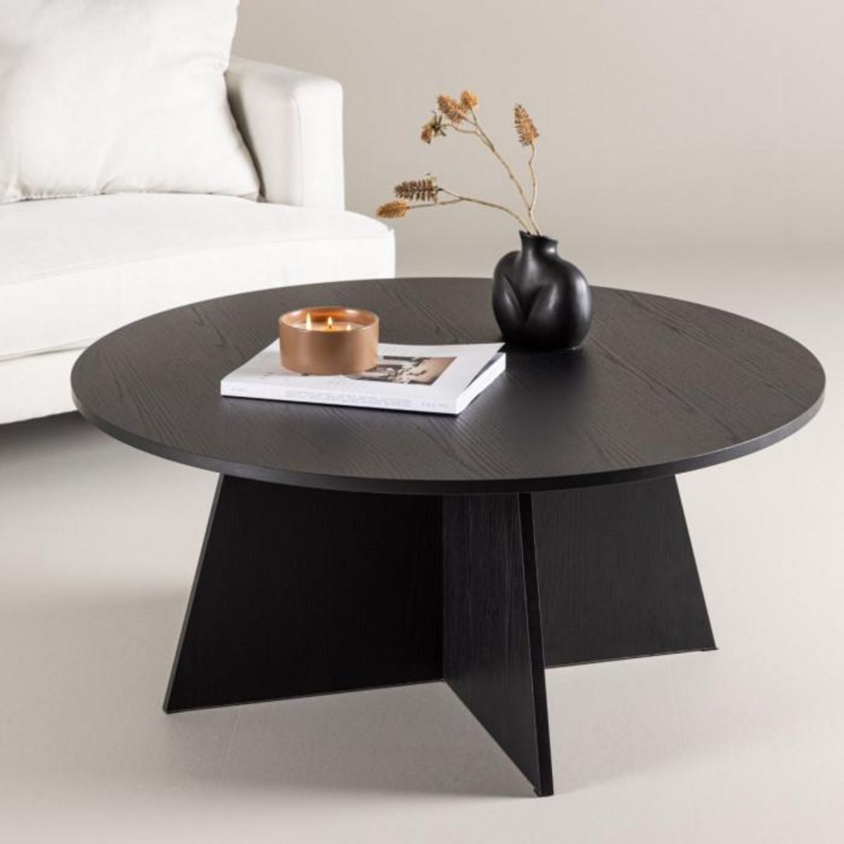 Paris Prix Table Basse Design  ﻿Bootcut  100cm Noir