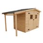 Voir la diapositive 2 : Abri de jardin bois - 3,7m² - KALVIA