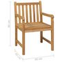 Voir la diapositive 6 : VIDAXL Ensemble a manger de jardin 9 pcs Bois de teck solide