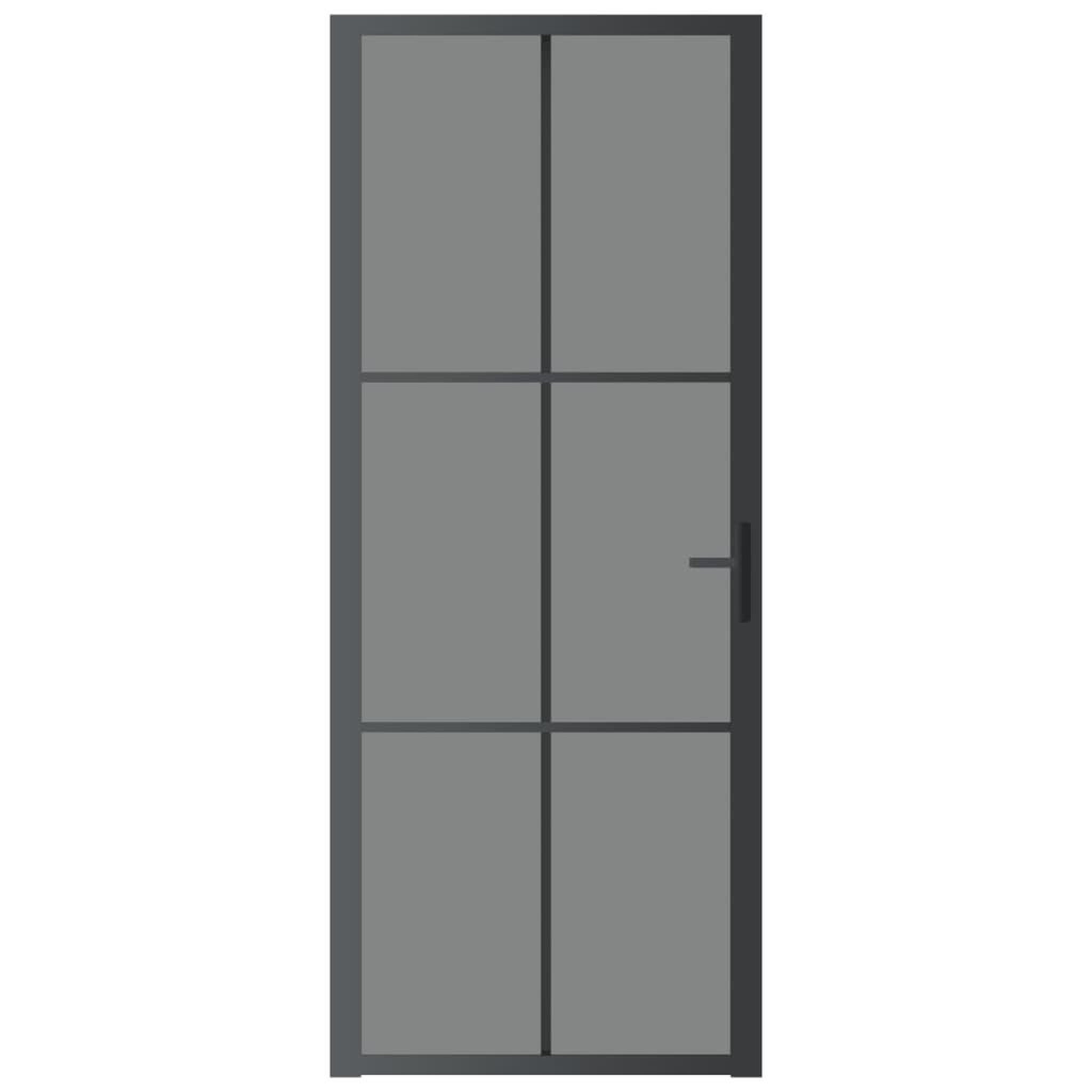 Voir la diapositive 3 : VIDAXL Porte interieure 83x201,5 cm Noir Verre ESG et aluminium