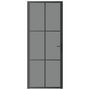 Voir la diapositive 3 : VIDAXL Porte interieure 83x201,5 cm Noir Verre ESG et aluminium