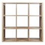 Voir la diapositive 1 : The Home Deco Factory Etagère de rangement 9 cases Saulk en bois - Marron