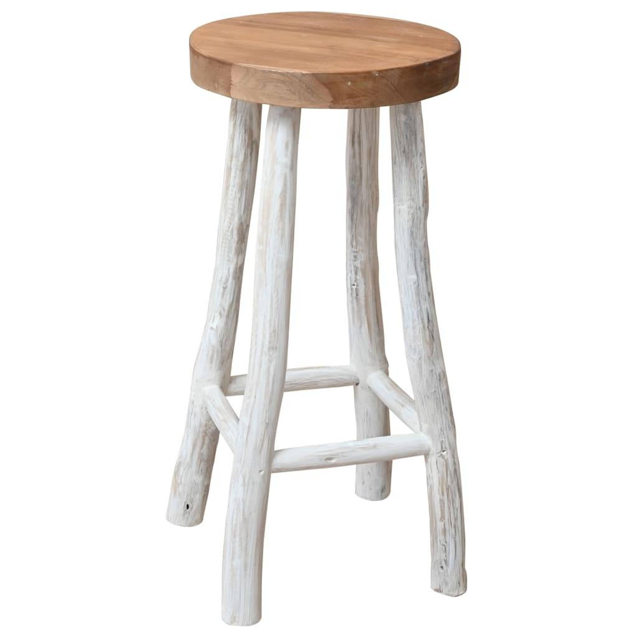 VIDAXL Chaise de bar bois de teck solide