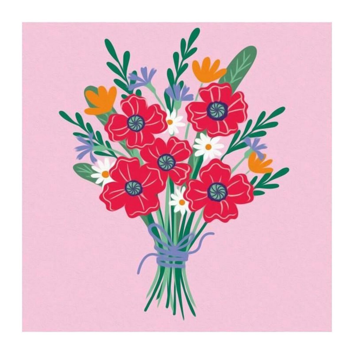 RAVENSBURGER CreArt 20x20 cm Poppy bouquet, Loisir créatif, Adulte, Peinture par numéros, 25519, Ravensburger