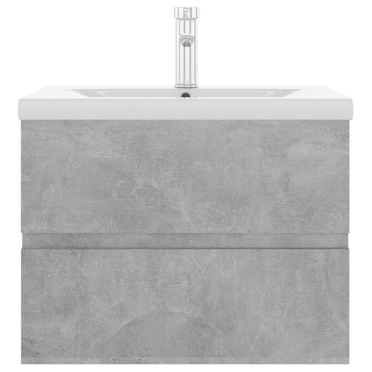 VIDAXL Armoire d'evier et lavabo integre gris beton bois d'ingenierie