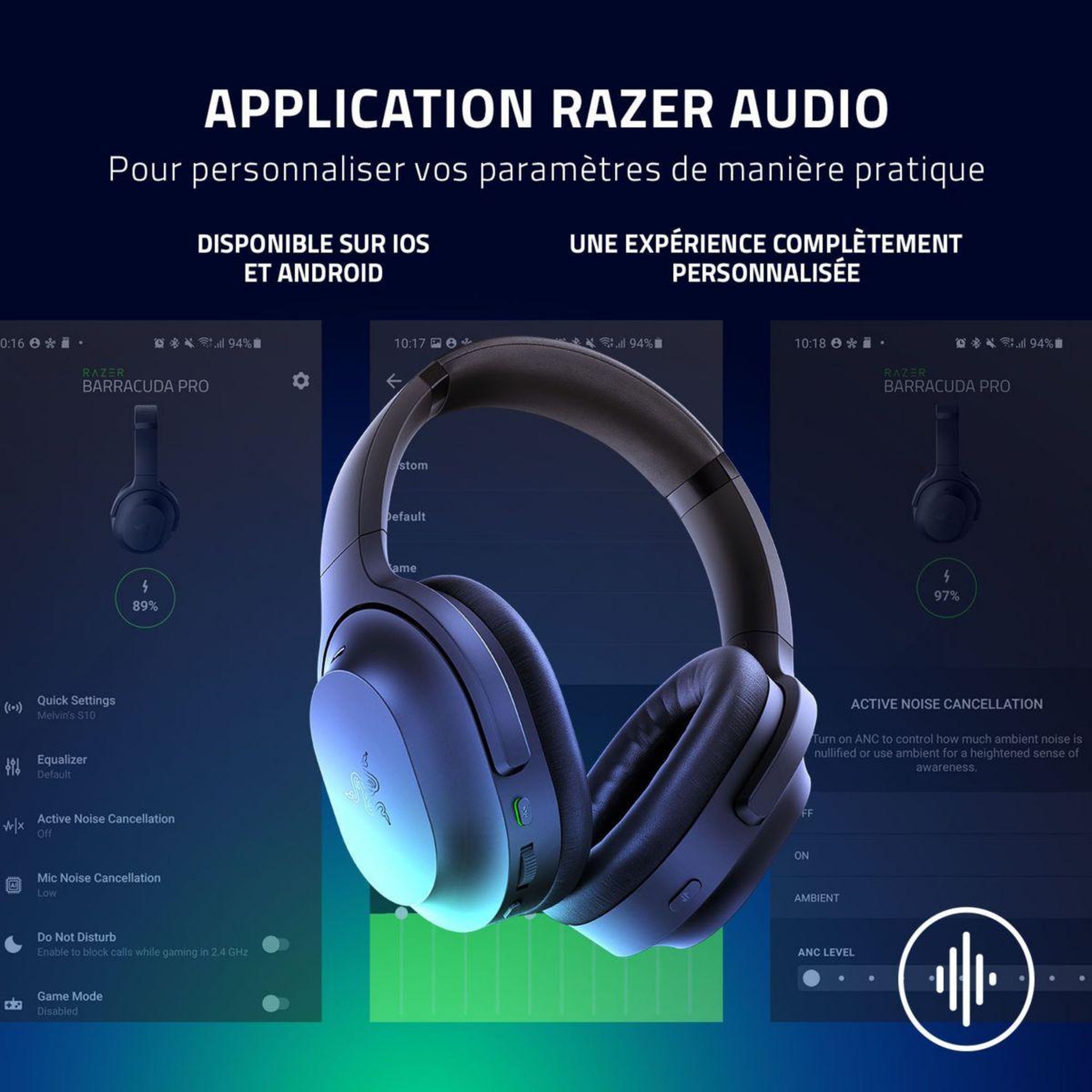 Voir la diapositive 3 : Razer Casque gamer Barracuda Pro