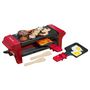 Voir la diapositive 3 : Bestron Appareil à raclette 2 personnes 350w + gril noir/rouge - agr102