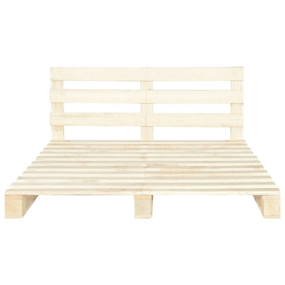 VIDAXL Cadre de lit de palette sans matelas bois massif pin 180x200 cm