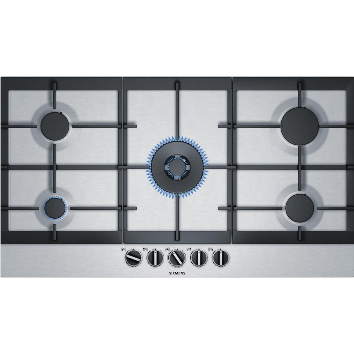 Siemens Table inox gaz 90cm 5 feux - ec9a5rb90