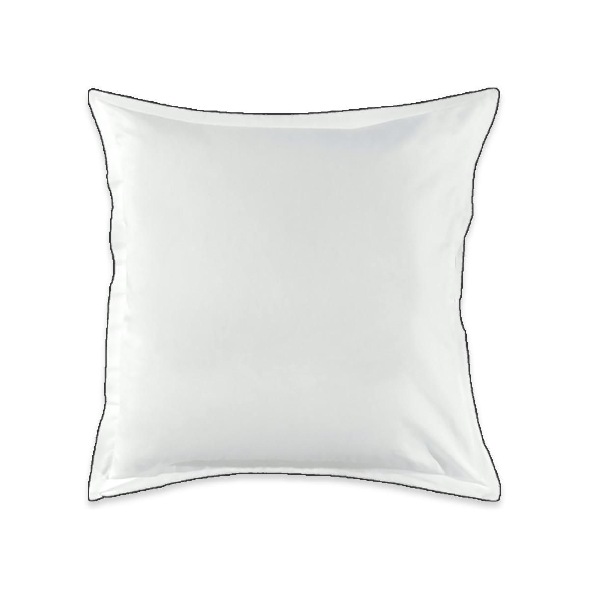 FUTURE HOME Lot de 2 taies d'oreiller unies en coton finition bourdon