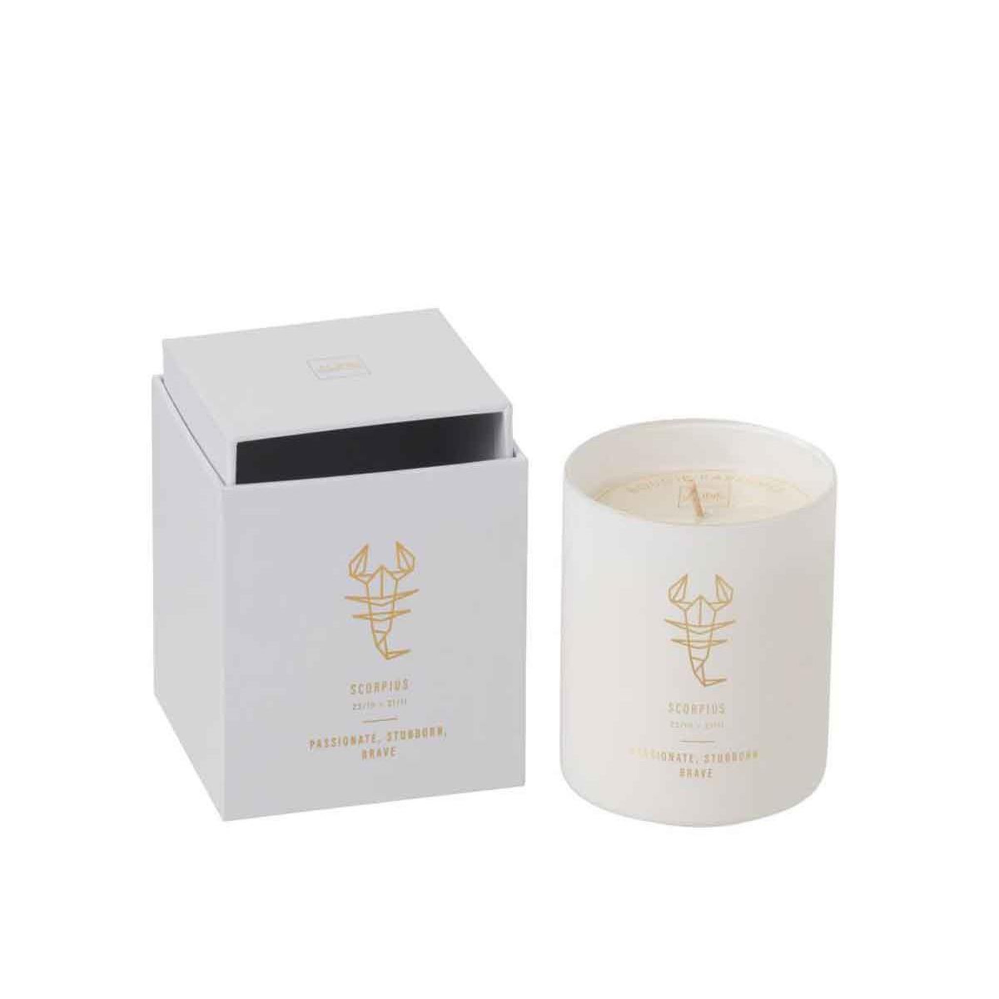 Voir la diapositive 1 : J-LINE Bougie parfumée  scorpion  10cm sapphire amber tea