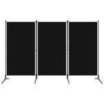 VIDAXL Cloison de separation 3 panneaux Noir 260x180 cm