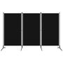 Voir la diapositive 1 : VIDAXL Cloison de separation 3 panneaux Noir 260x180 cm