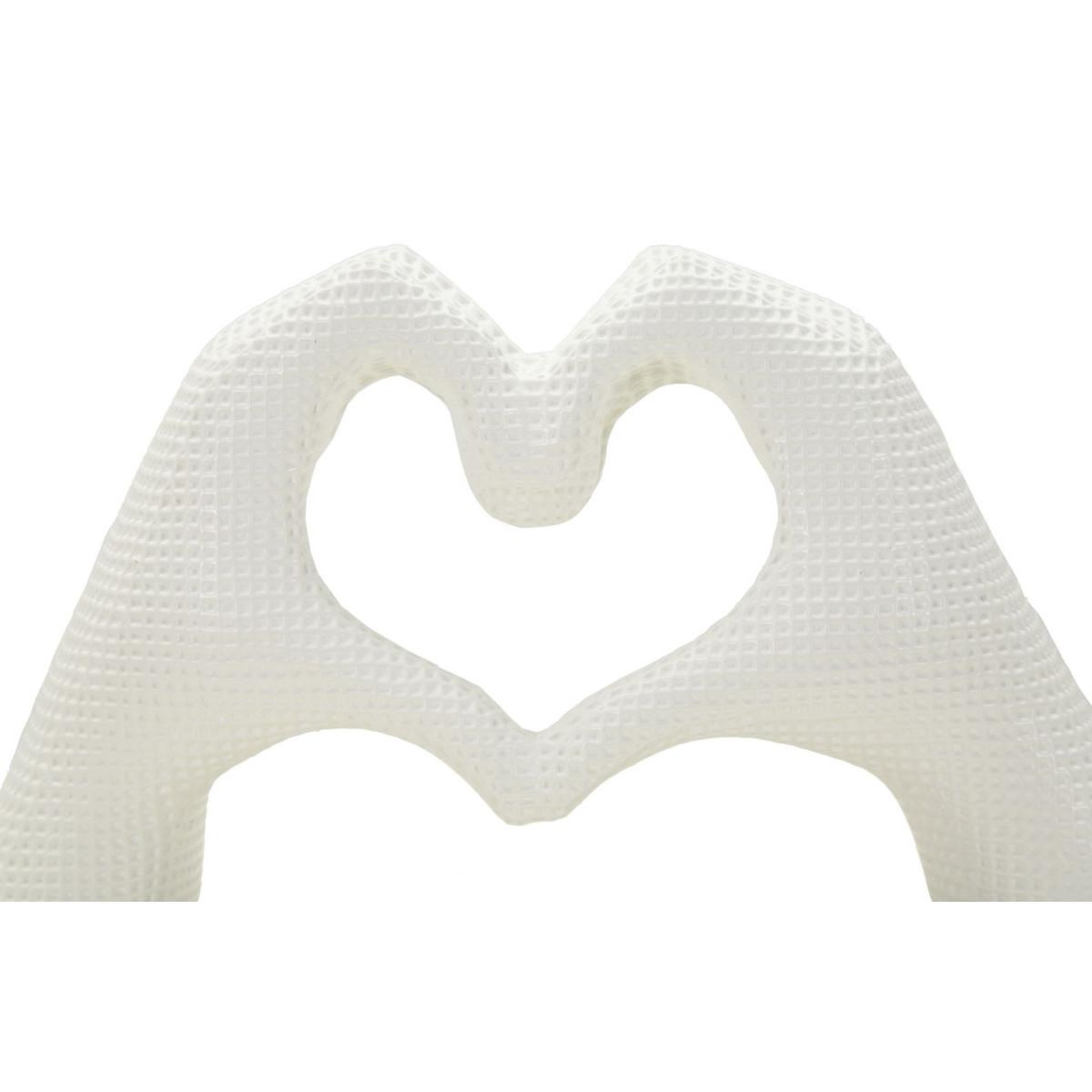 Voir la diapositive 4 : Paris Prix Mains cœur déco  lover  25cm blanc