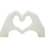 Voir la diapositive 4 : Paris Prix Mains Cœur Déco  Lover  25cm Blanc