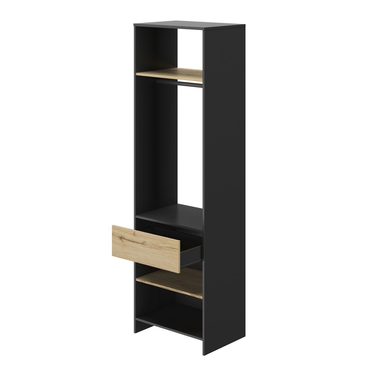 GAMI Dressing 1 tiroir + étagères + tringle MEZOS