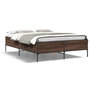 Voir la diapositive 2 : VIDAXL Cadre de lit sans matelas chene marron 135x190 cm