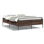 Voir la diapositive 2 : VIDAXL Cadre de lit sans matelas chene marron 135x190 cm