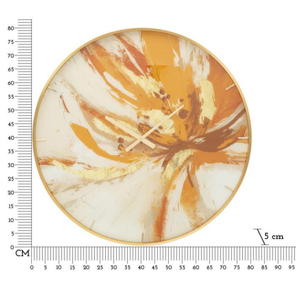 Paris Prix Horloge Murale en Verre  Toply  80cm Multicolore