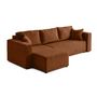 Voir la diapositive 6 : BEST MOBILIER Topaze - canapé d'angle réversible - 4 places - convertible avec coffre - en tissu velours relief