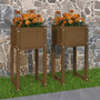 Voir la diapositive 1 : VIDAXL Jardinieres 2 pcs Marron miel 40x40x81 cm Bois massif de pin
