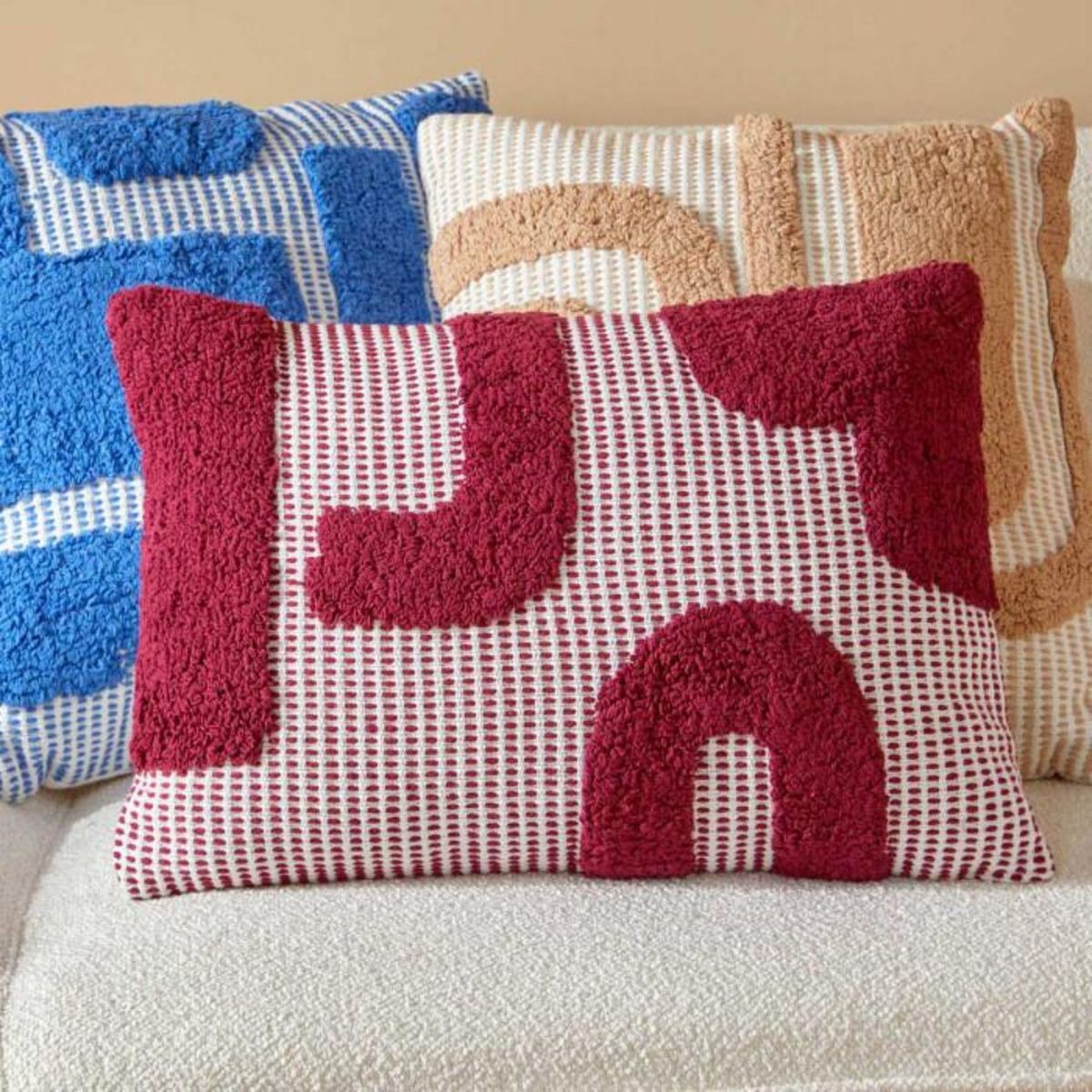 ATMOSPHERA Coussin Déco Tufté  Poppy  38x58cm Violet